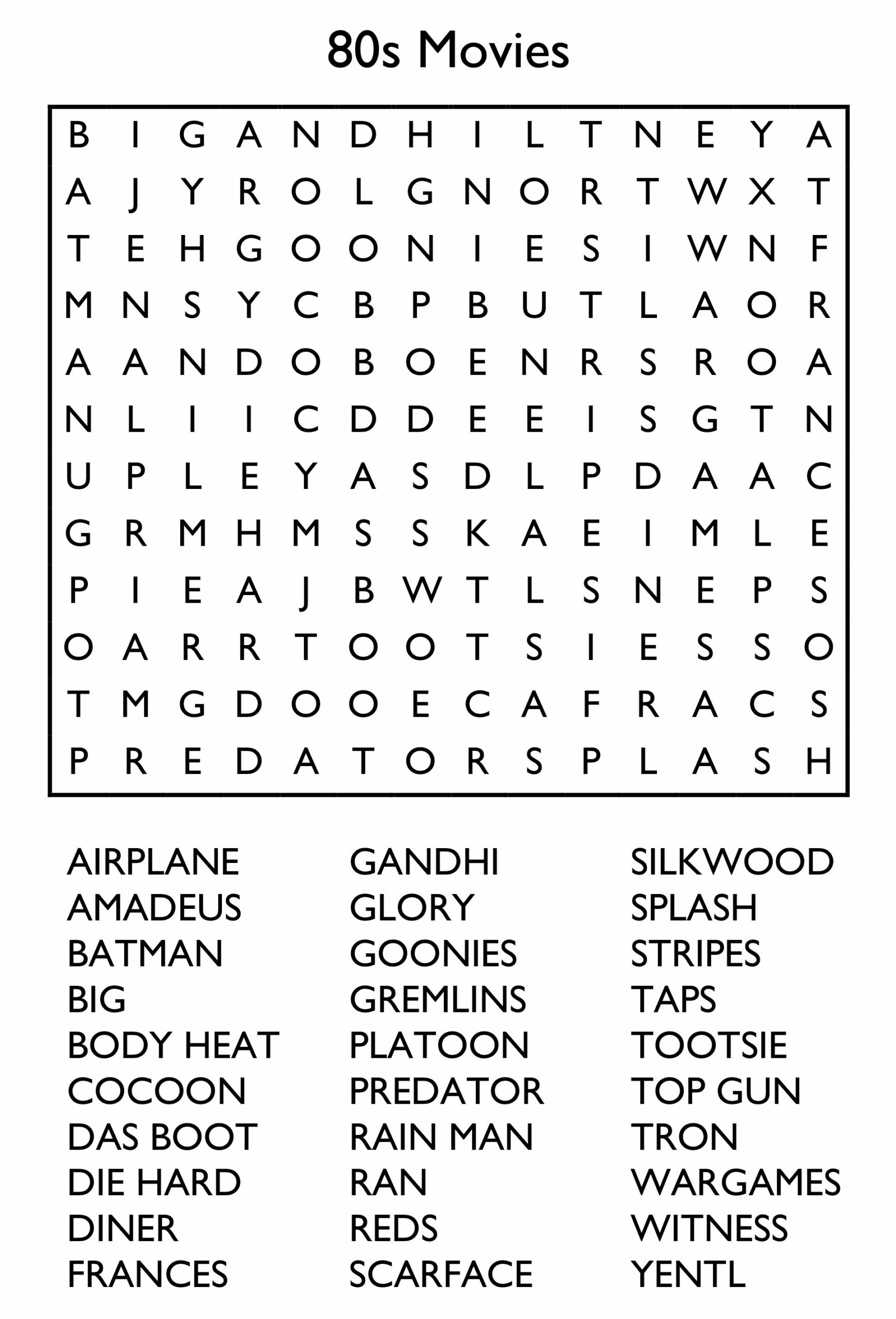 Adult Word Search Printable Large Print
