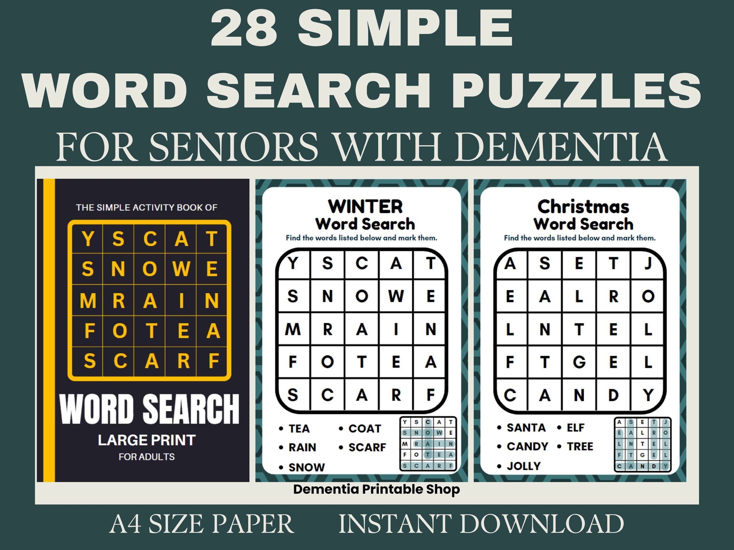 Word Search Puzzles For Seniors Printable