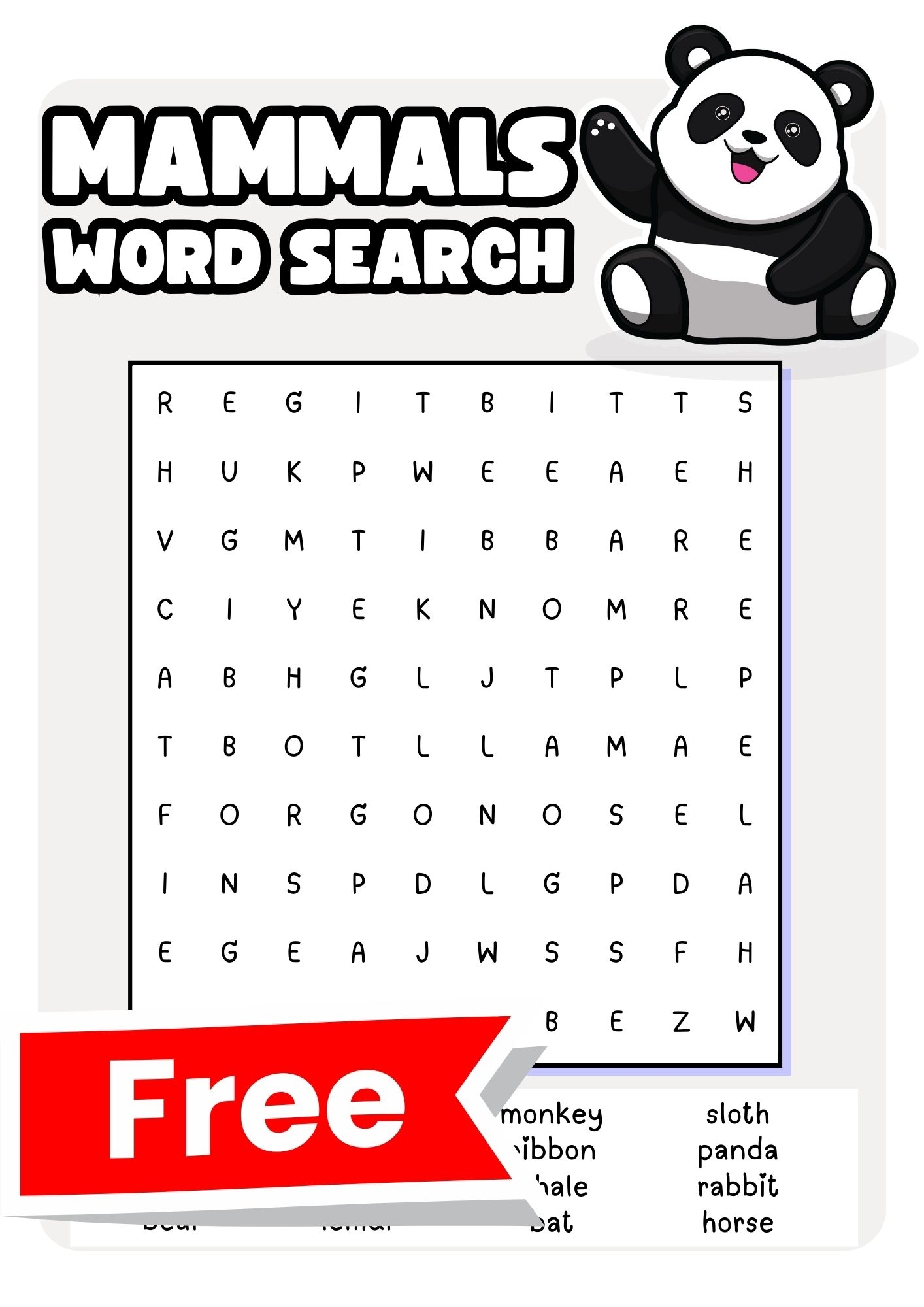 Free Word Search Sheets Printable