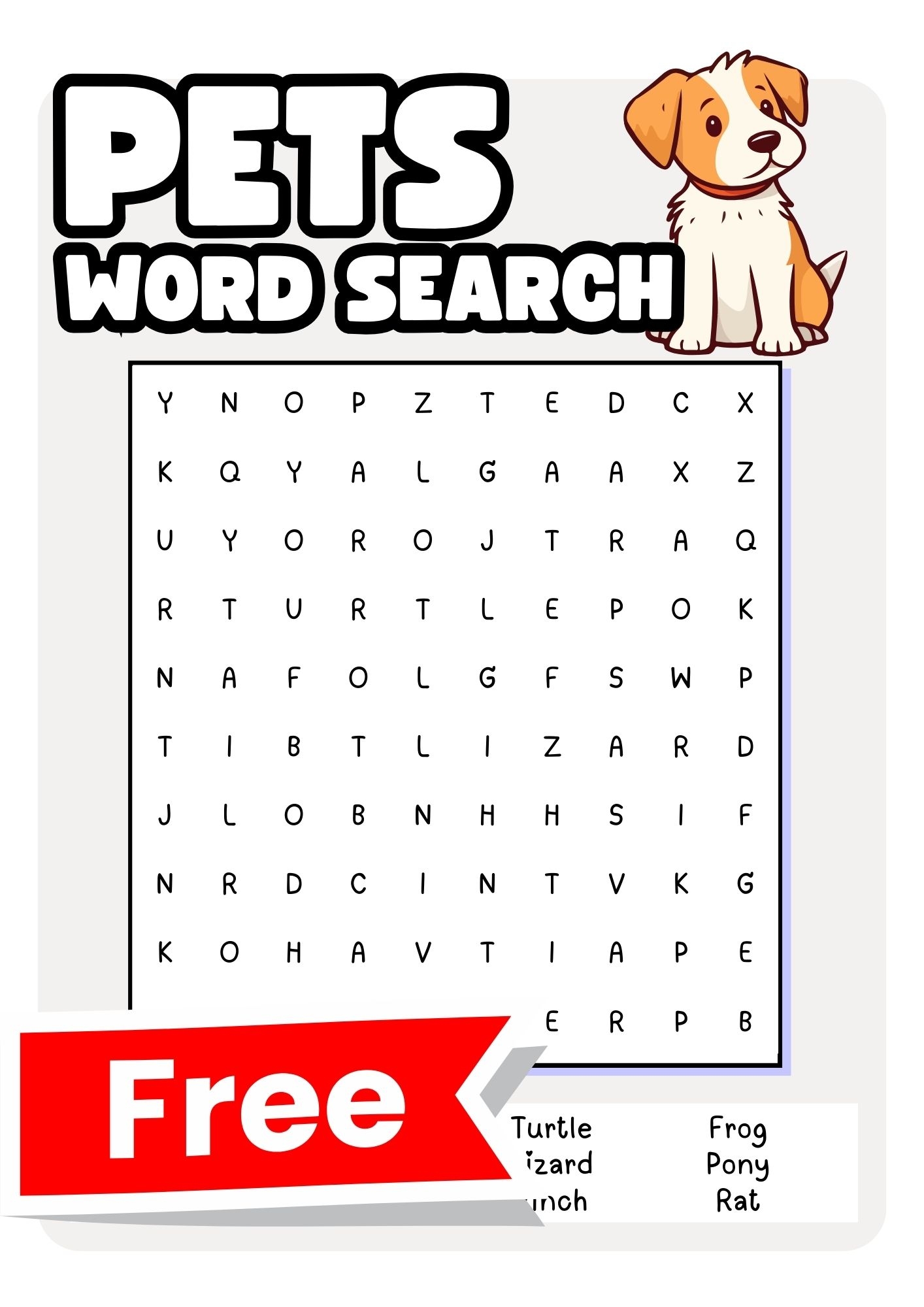 48 Free Animals Word Search Puzzles Teach Prints