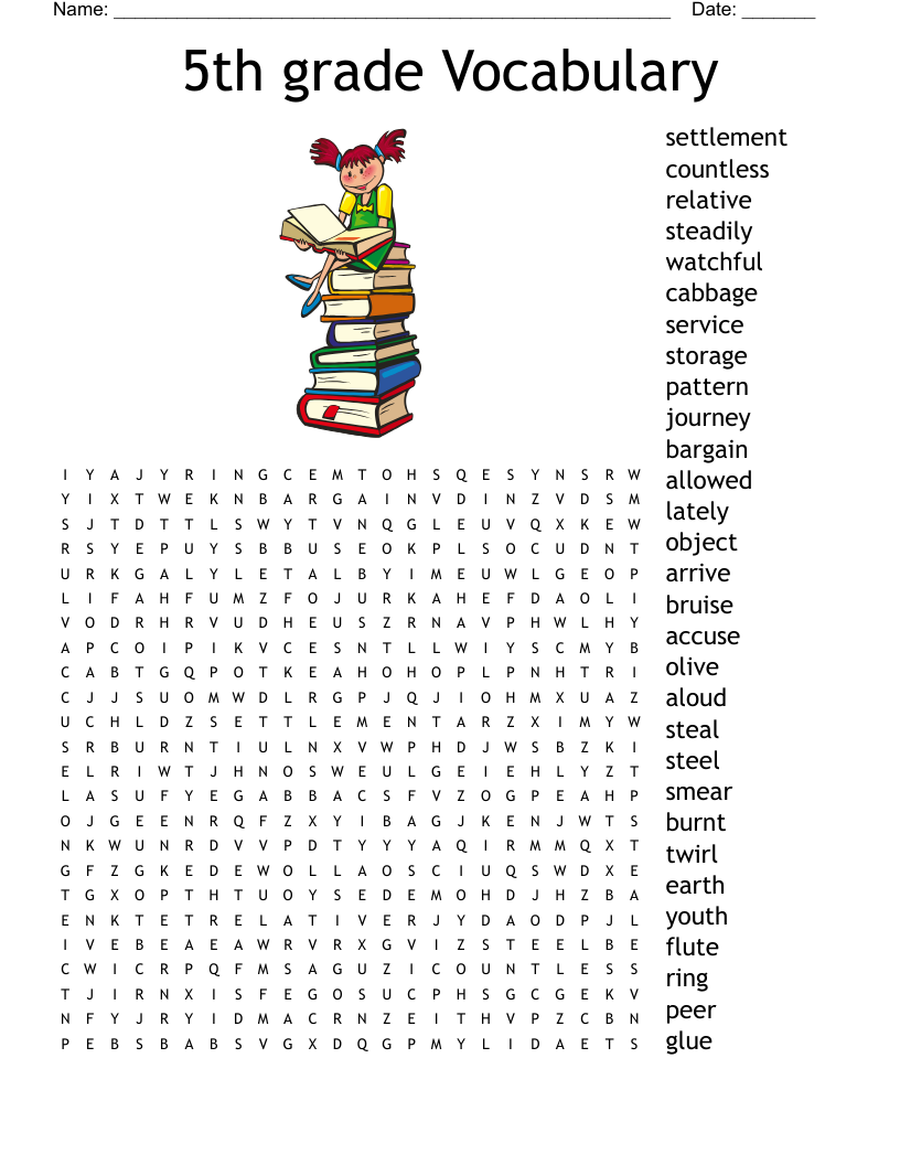 Printable Word Searches For 5th Graders