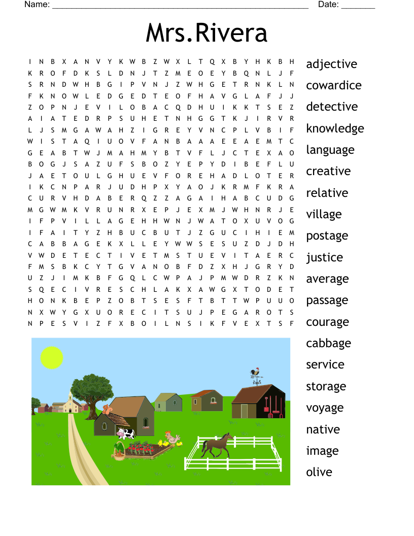 Free Printable 5th Grade Word Search