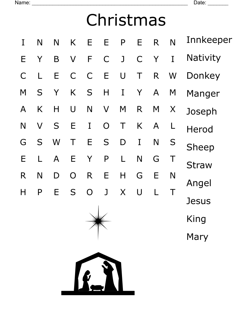 Advent 1 Hope Word Search WordMint