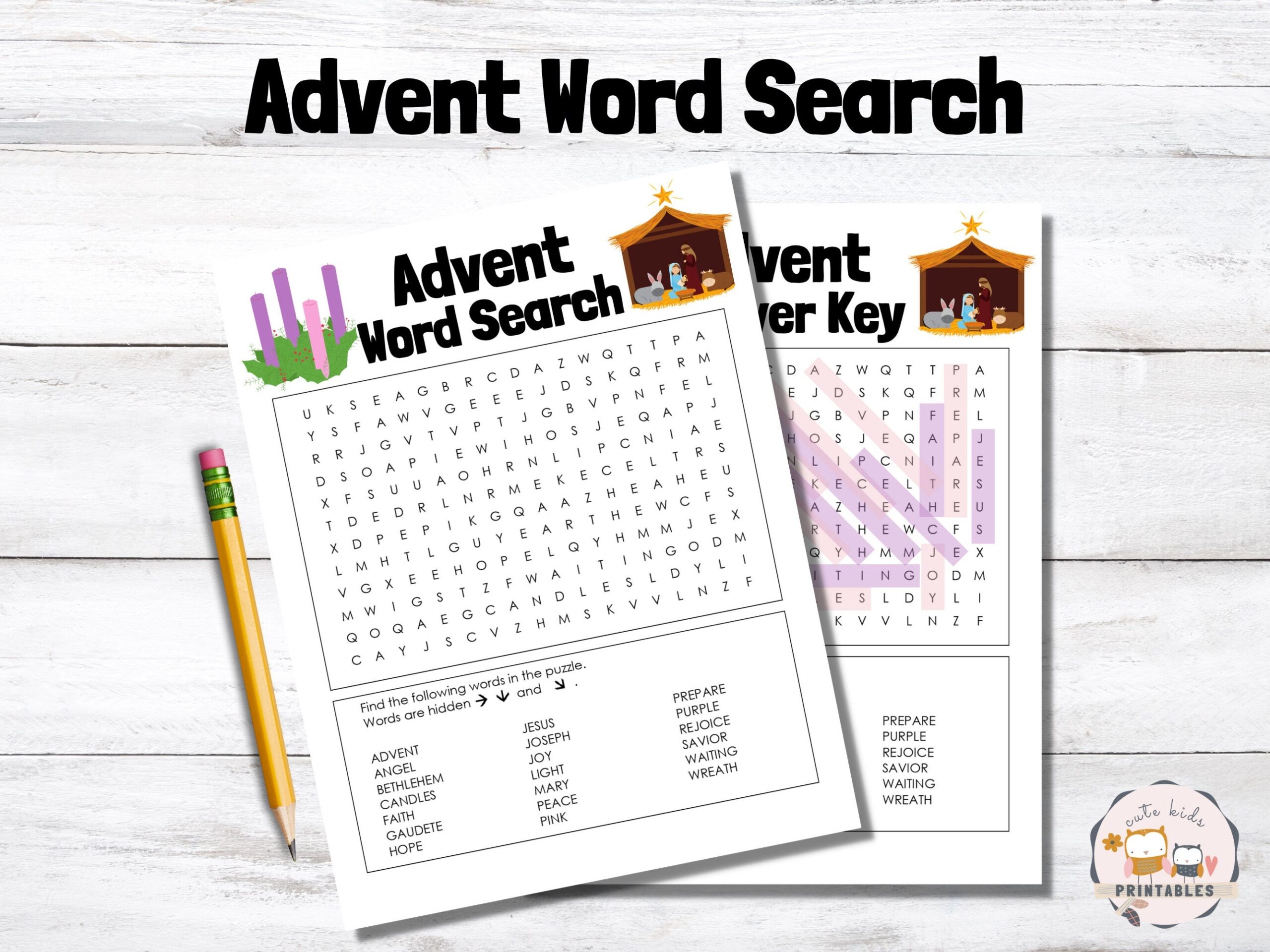 Advent Word Search Printable