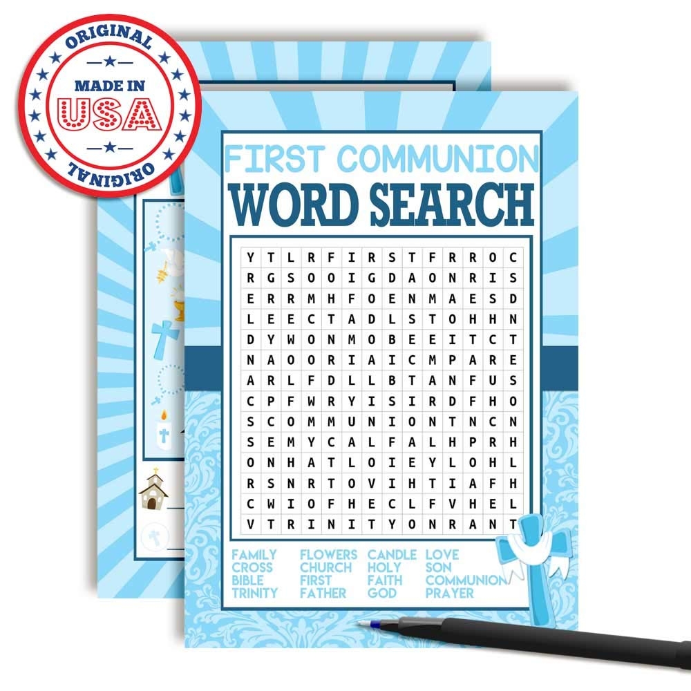 First Communion Word Search Printable