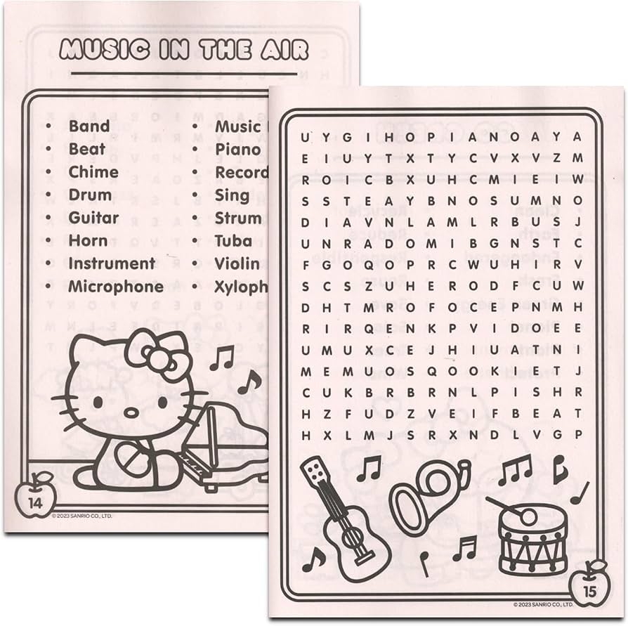 Amazon Hello Kitty Word Search Puzzle Book Set For Kids Bundle With Hello Kitty Activity Books With Word Find Puzzles Stickers Crayons More Hello Kitty Word Search Book Toys