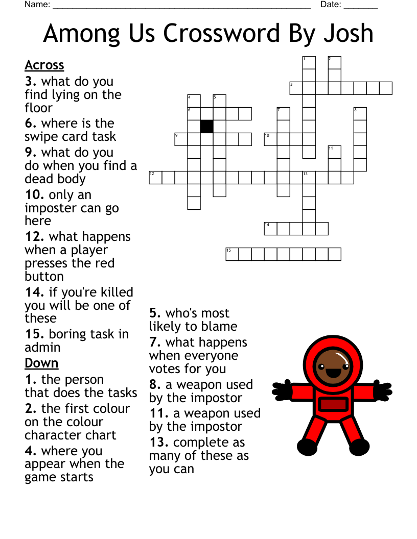 Among Us Word Search Free Printable