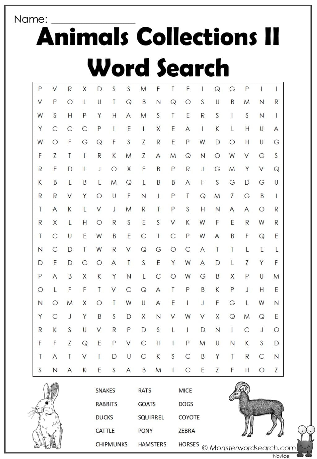 Intermediate Word Search Printable
