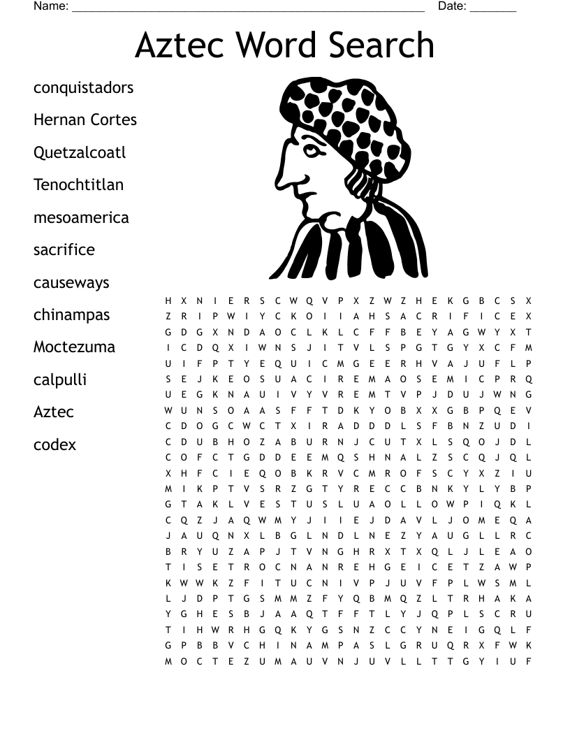 Aztec Word Search WordMint