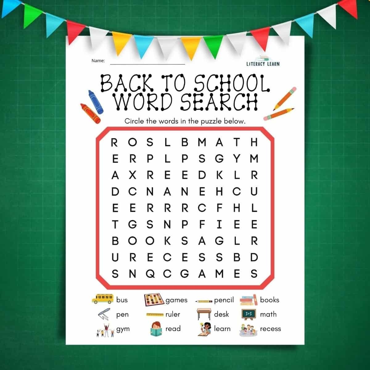 Education Word Search Printable