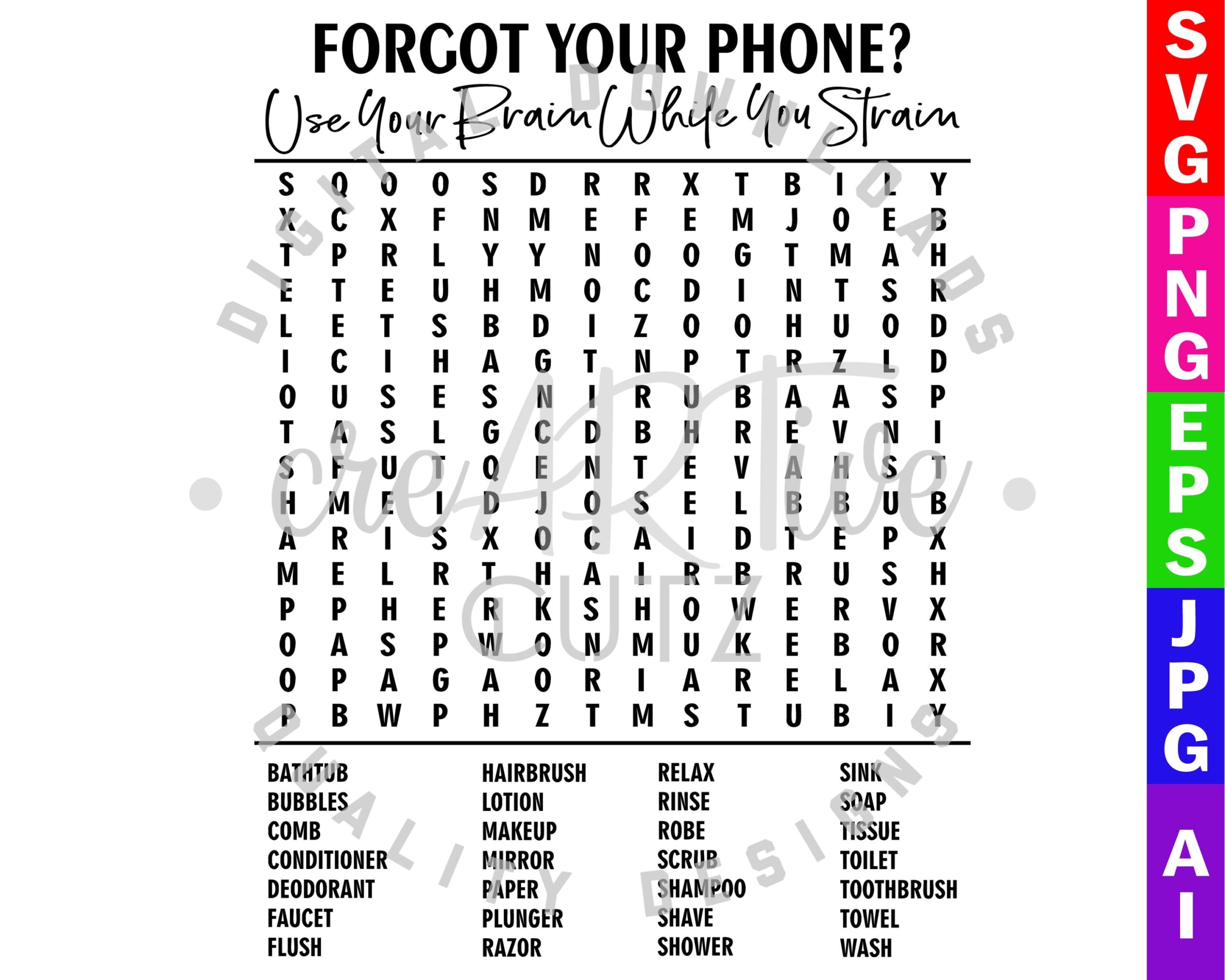 Forgot Your Phone Word Search Printable