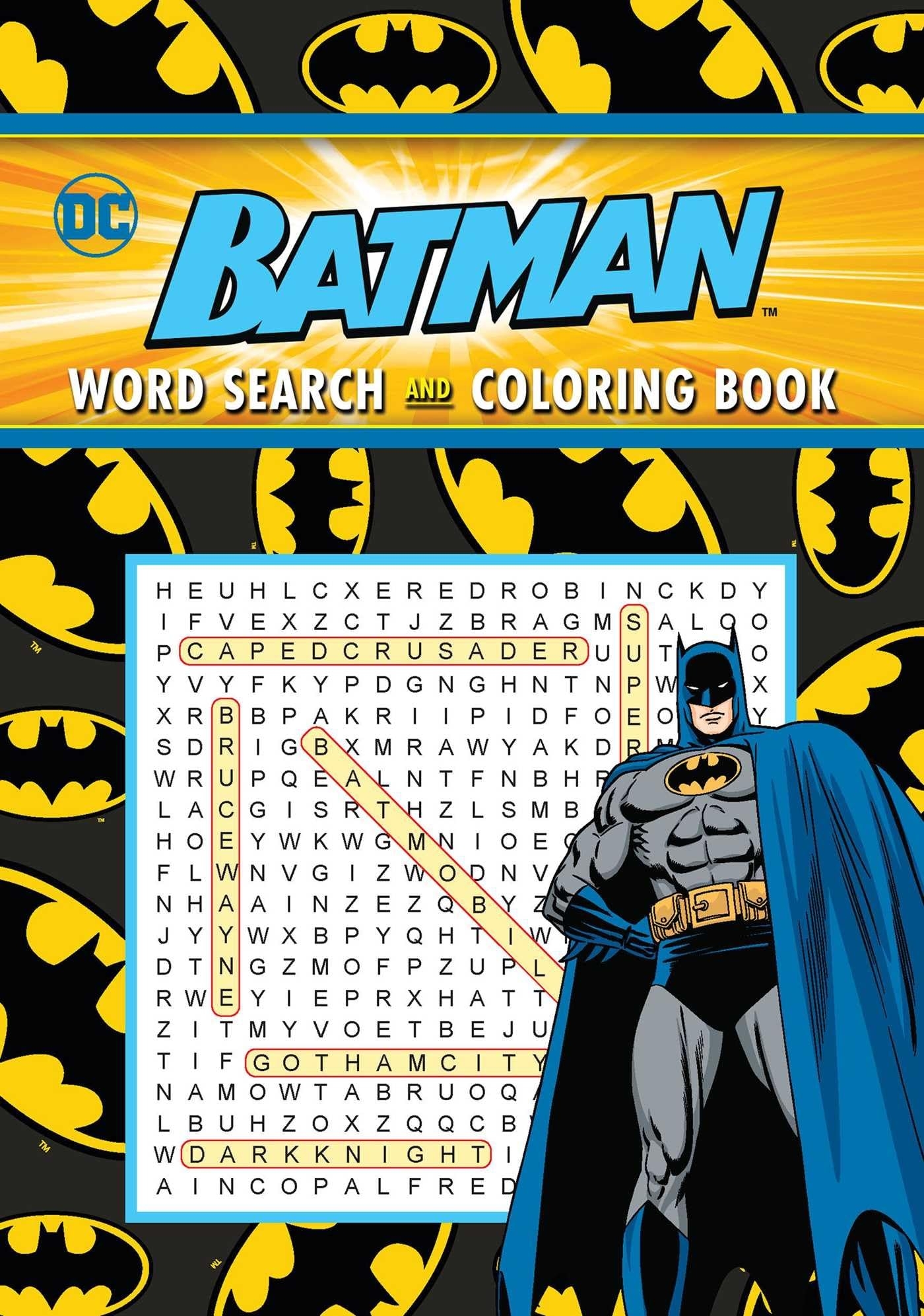 Batman Word Search And Coloring Book Coloring Amazon