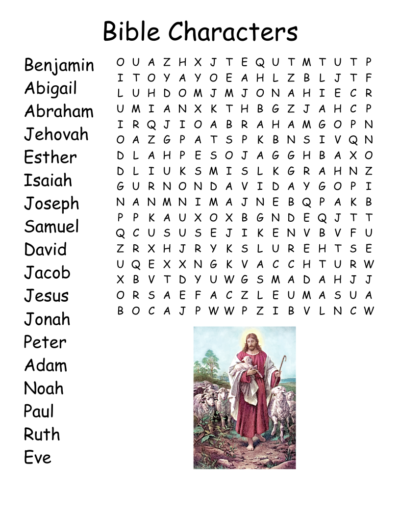 Religious Word Search Printable