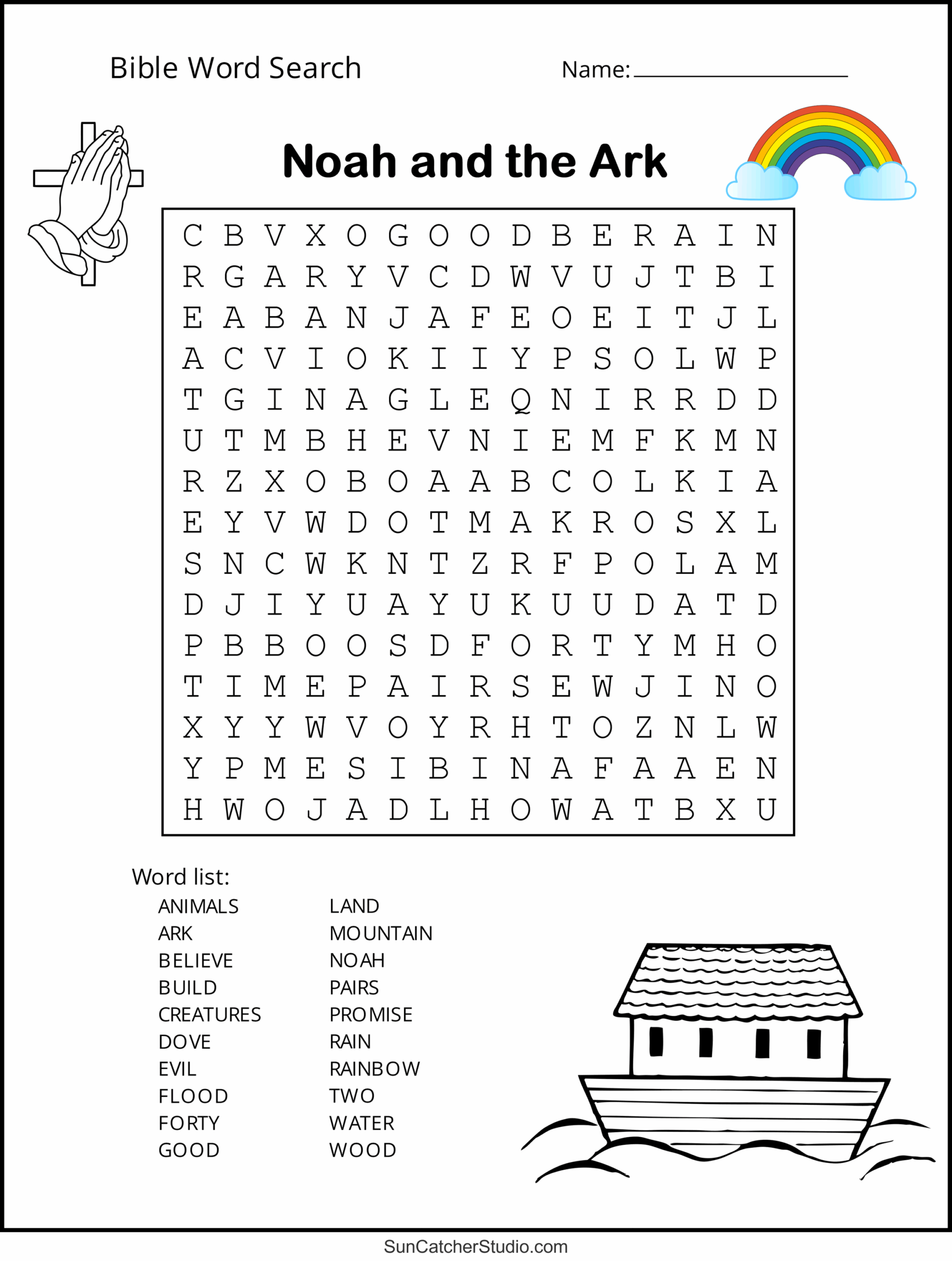 Printable Religious Word Search Puzzles
