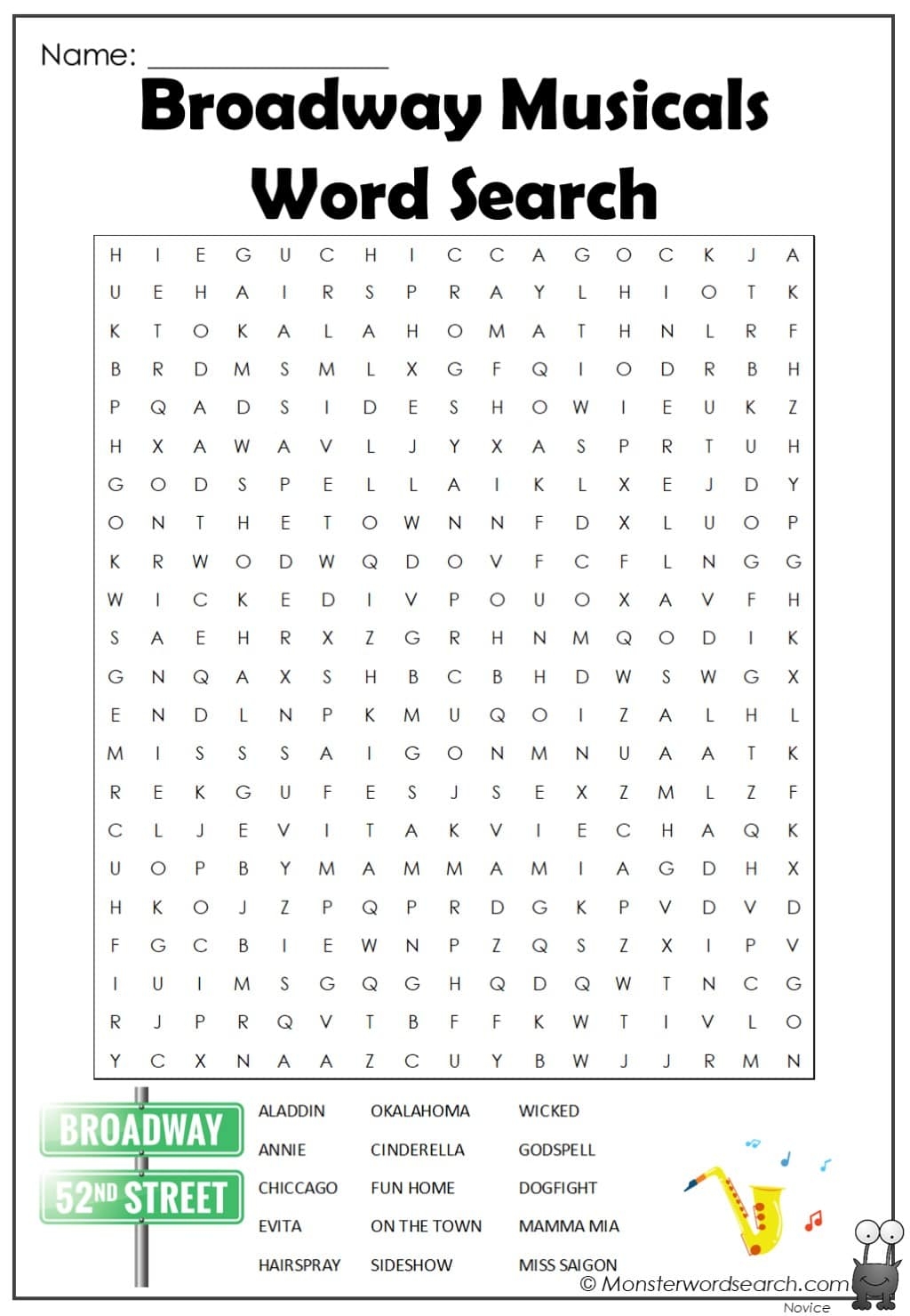 Wicked Word Search Printable
