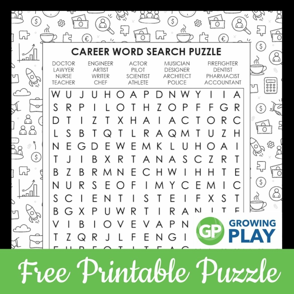 Career Day Word Search Printable