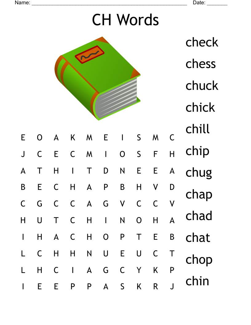 Ch Word Search Printable