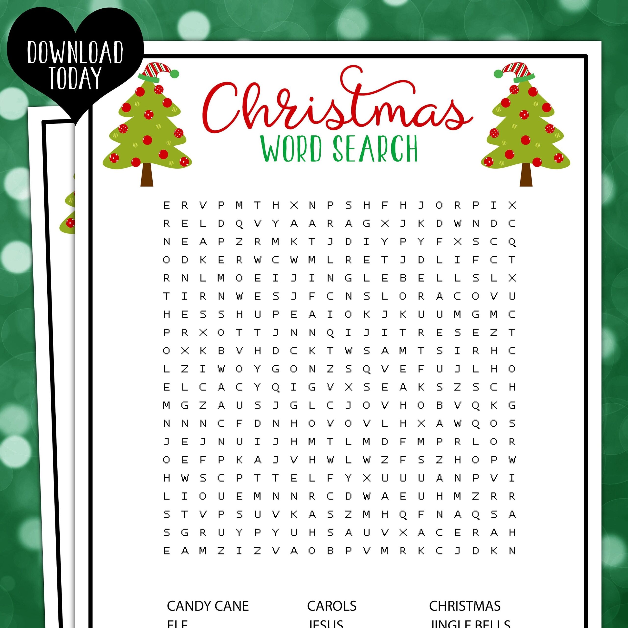Christmas Word Search Christmas Party Games Xmas Puzzle Fun 