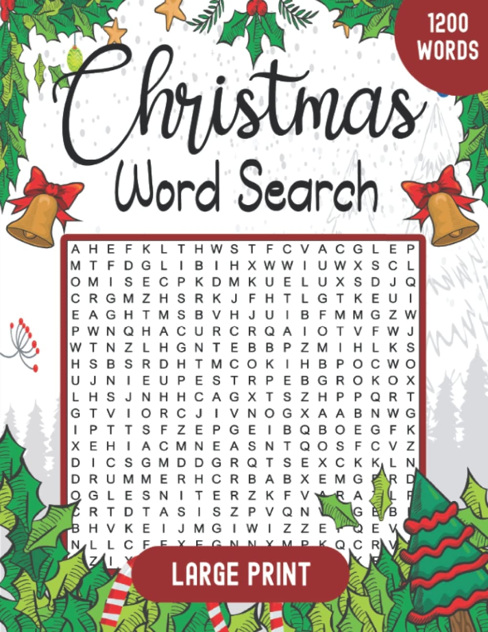 Christmas Word Search Large Print 1200 Word Search Puzzle Book For Adults U0026 Seniors Christmas Gifts For Women And Men Garraway Harvey J 