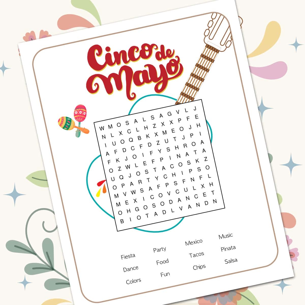 Mexico Word Search Printable