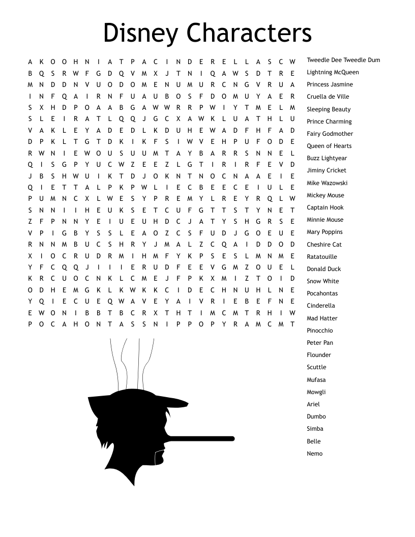 Cinderella Word Search WordMint