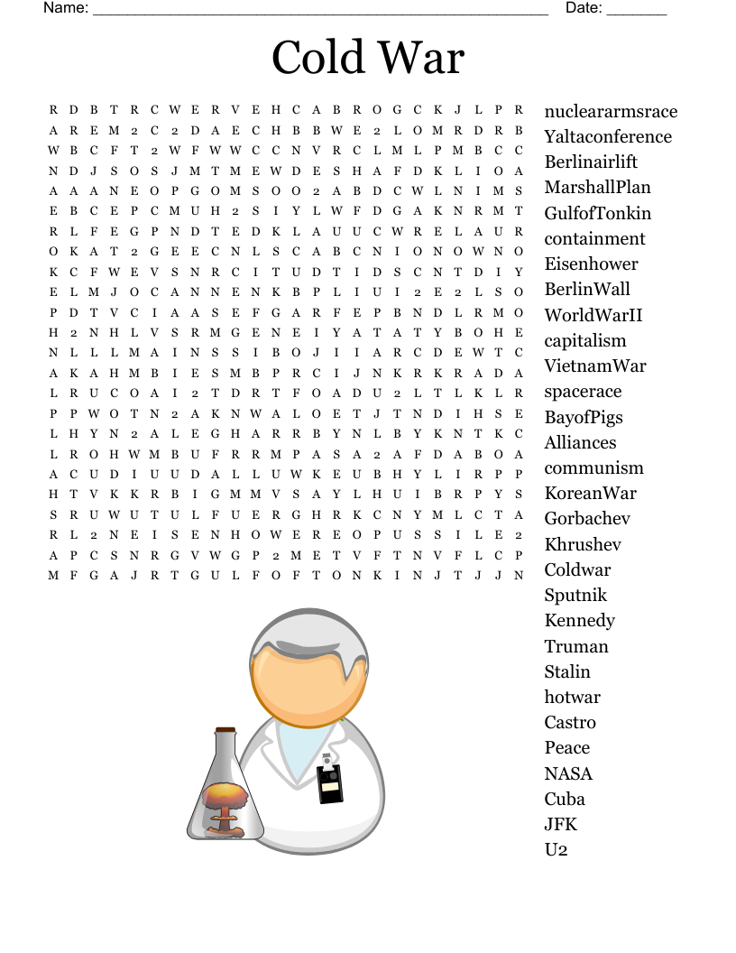 Cold War Word Search WordMint Cold War Word Search WordMint