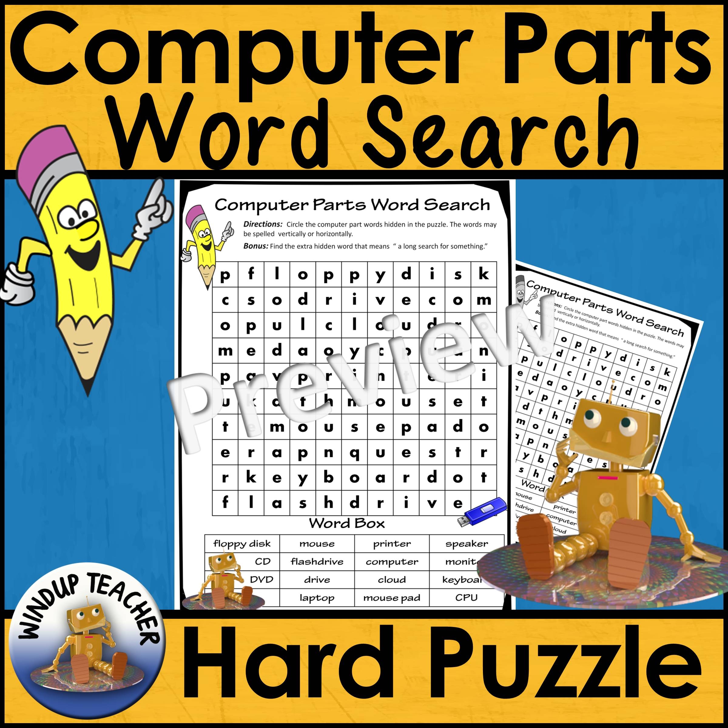 Printable Computer Word Search