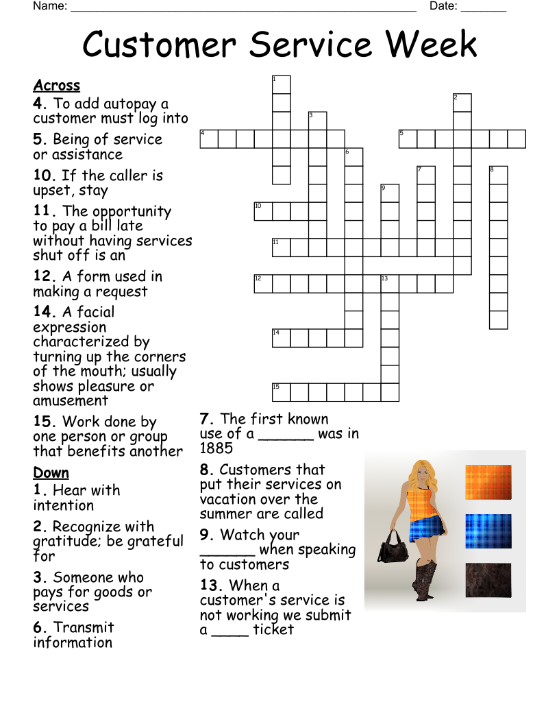 Customer Service Week Word Search WordMint
