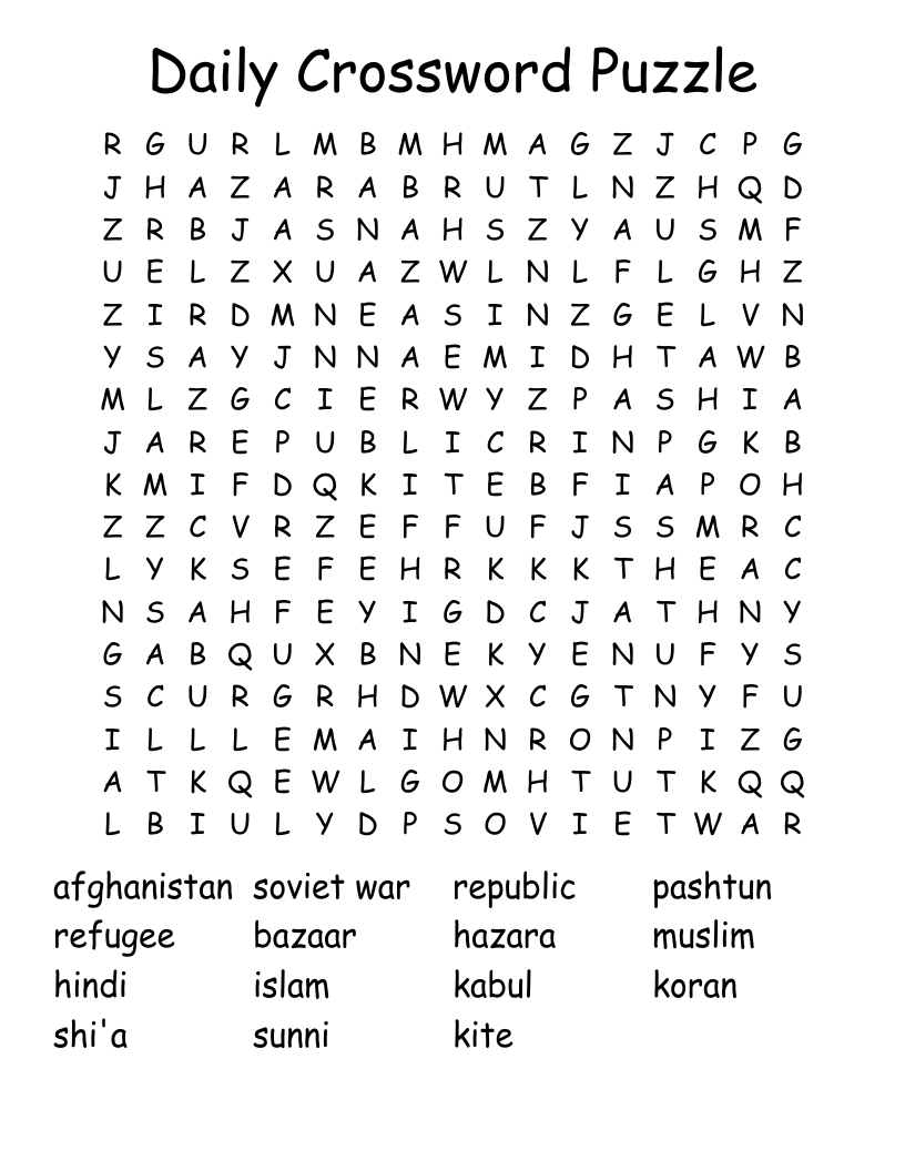 Free Printable Daily Word Searches