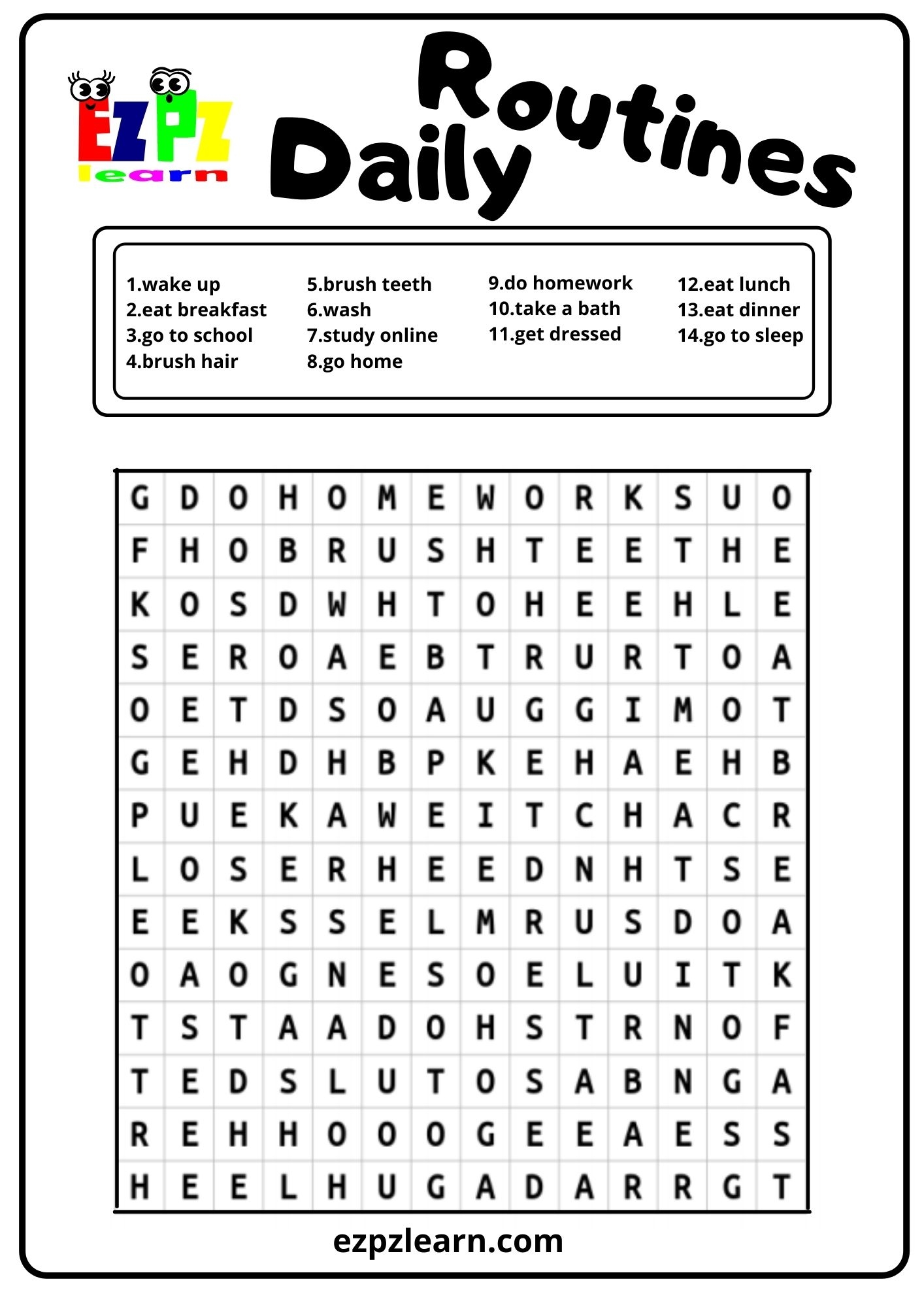 Daily Word Search Printable Pdf