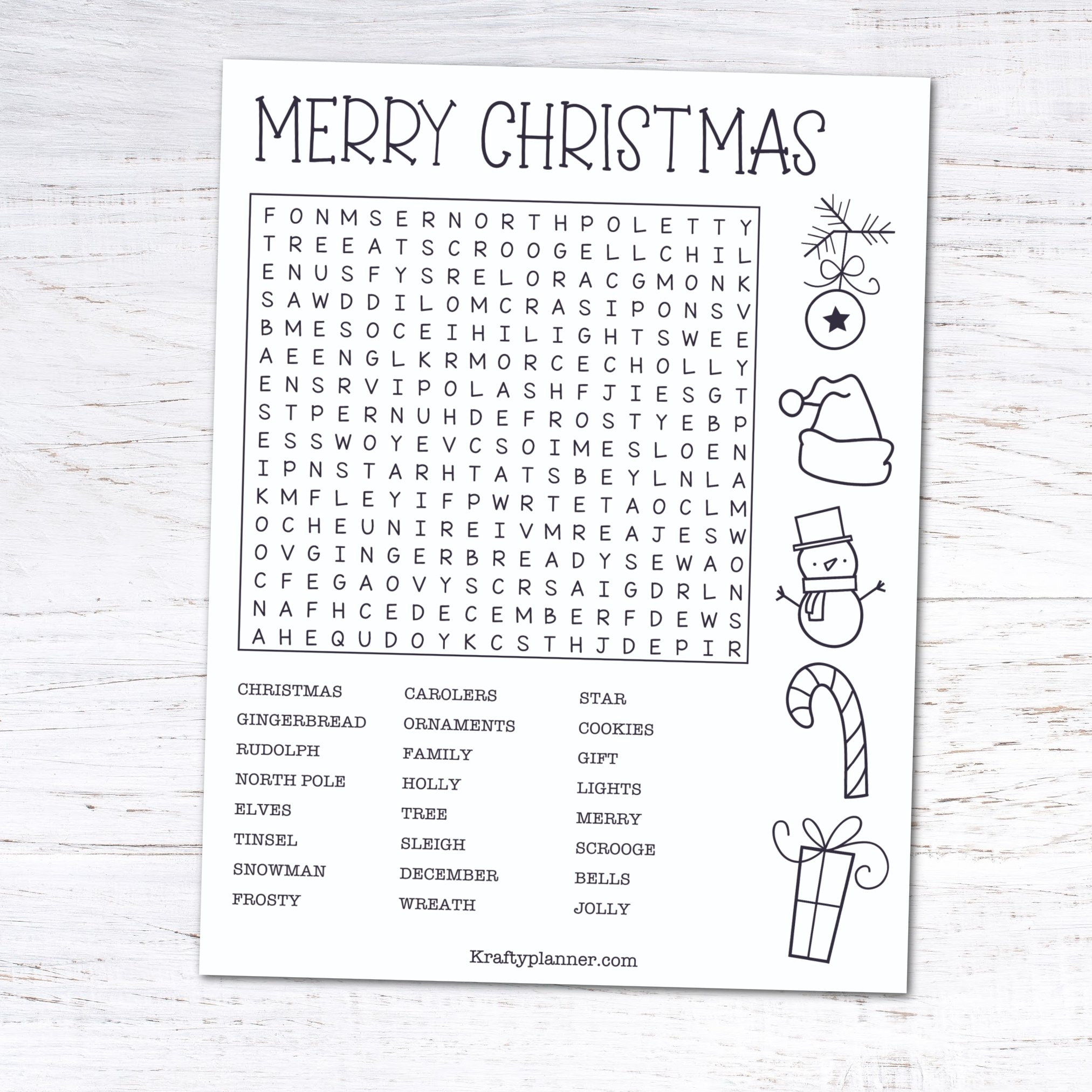 Christmas Word Search Puzzles Free Printables