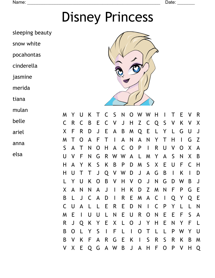 Disney Frozen Word Scramble WordMint