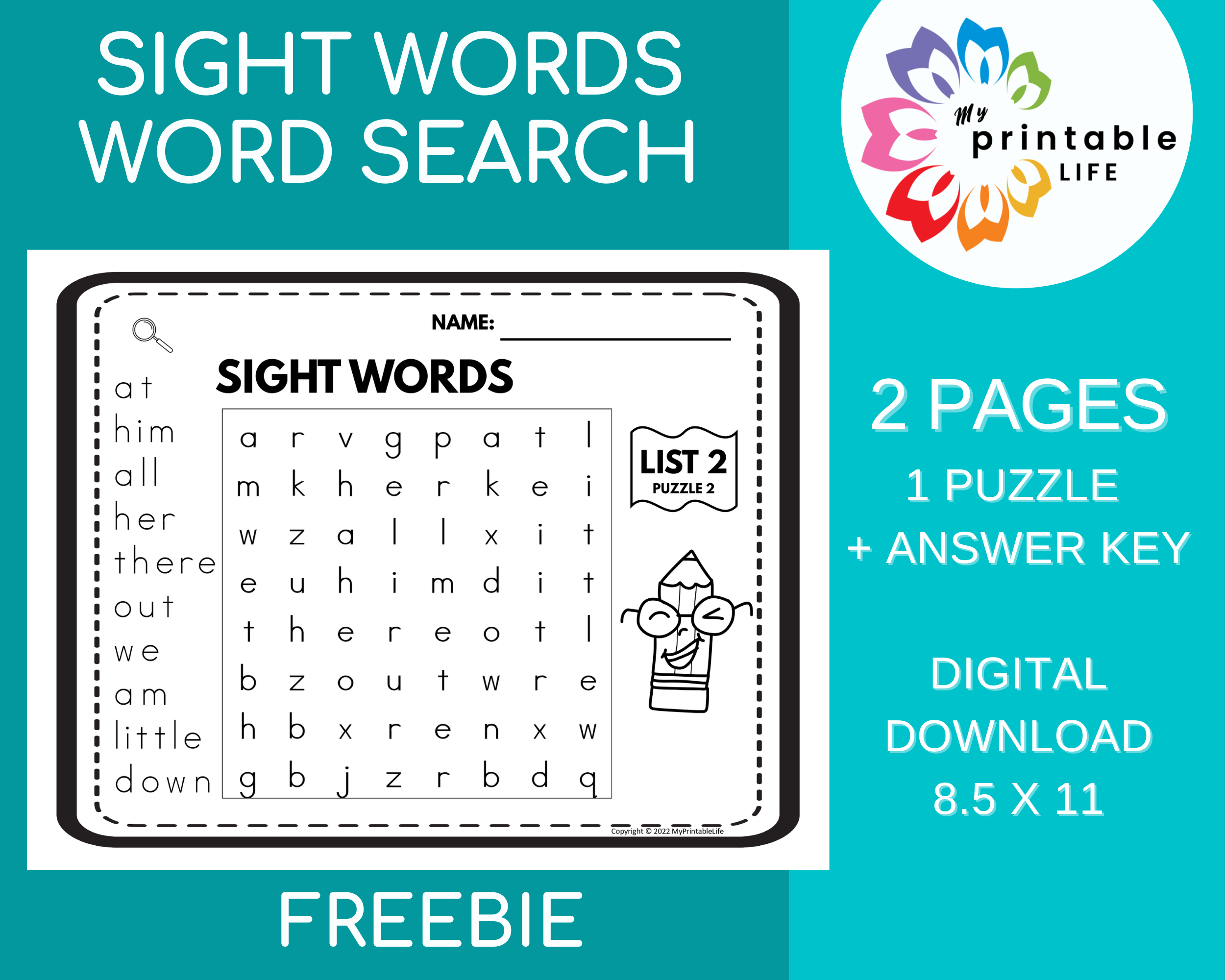 Dolch Sight Words Word Search Puzzles Complete Dolch 220 Plus 95 Nouns Made By Teachers