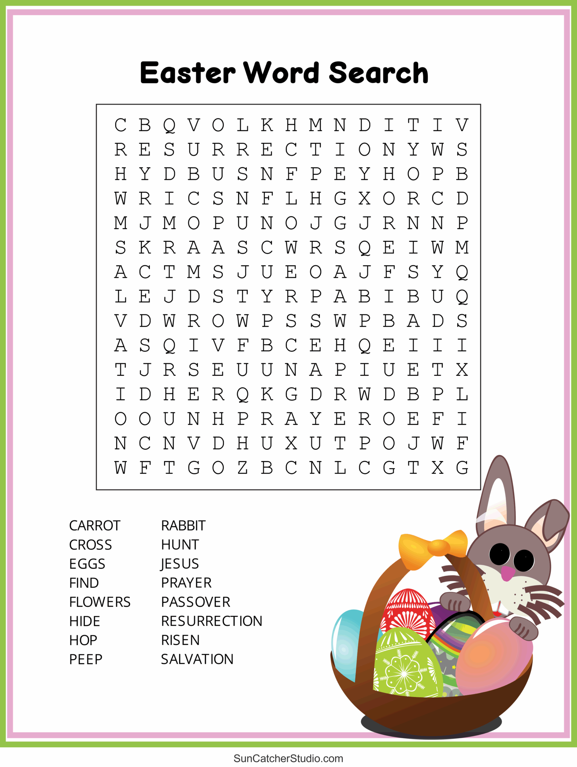 Easter Word Search Free Printable PDF Puzzles Free Printables Monograms Design Tools Patterns U0026 DIY Projects