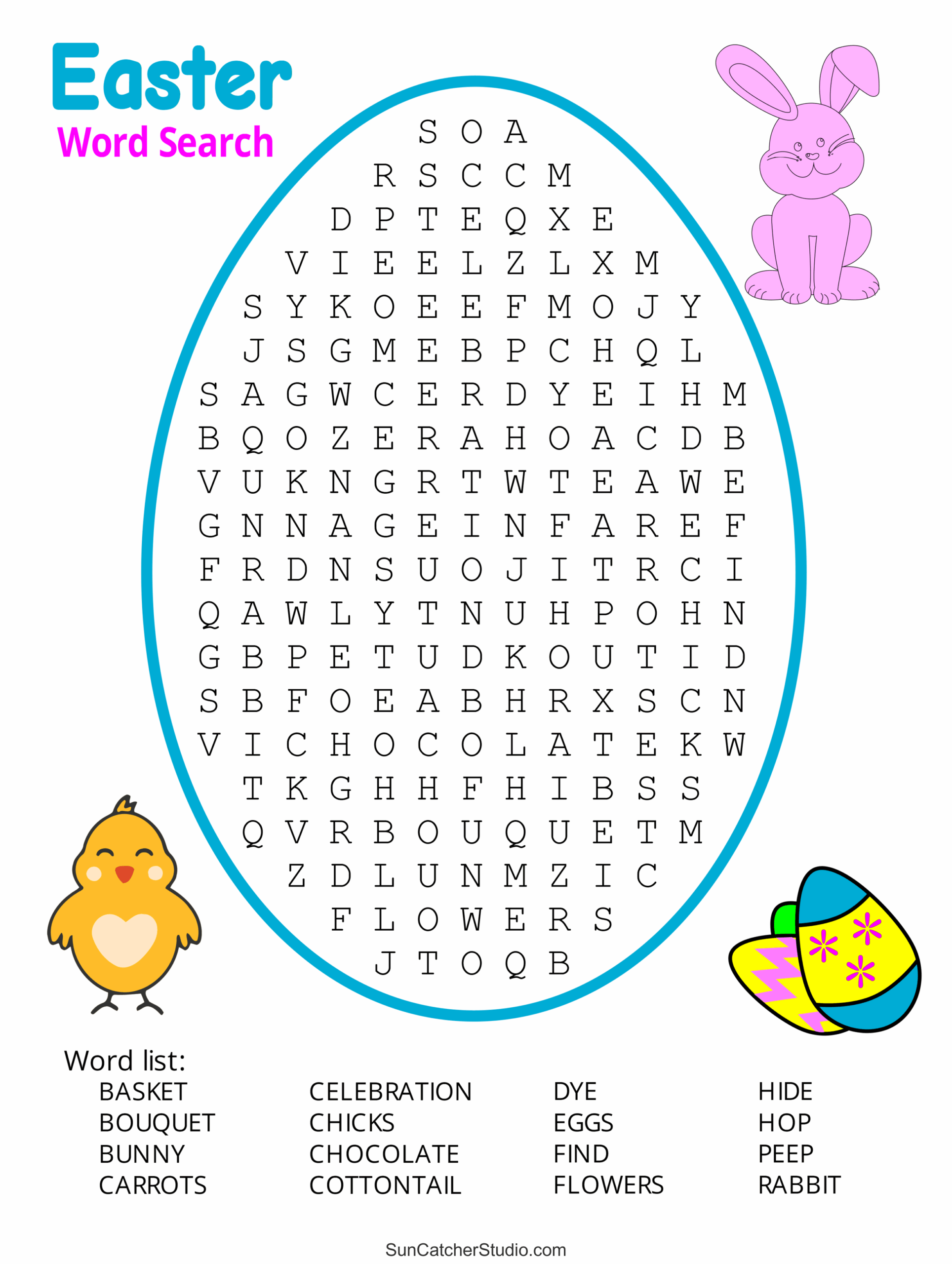 Easter Word Search Printable Pdf