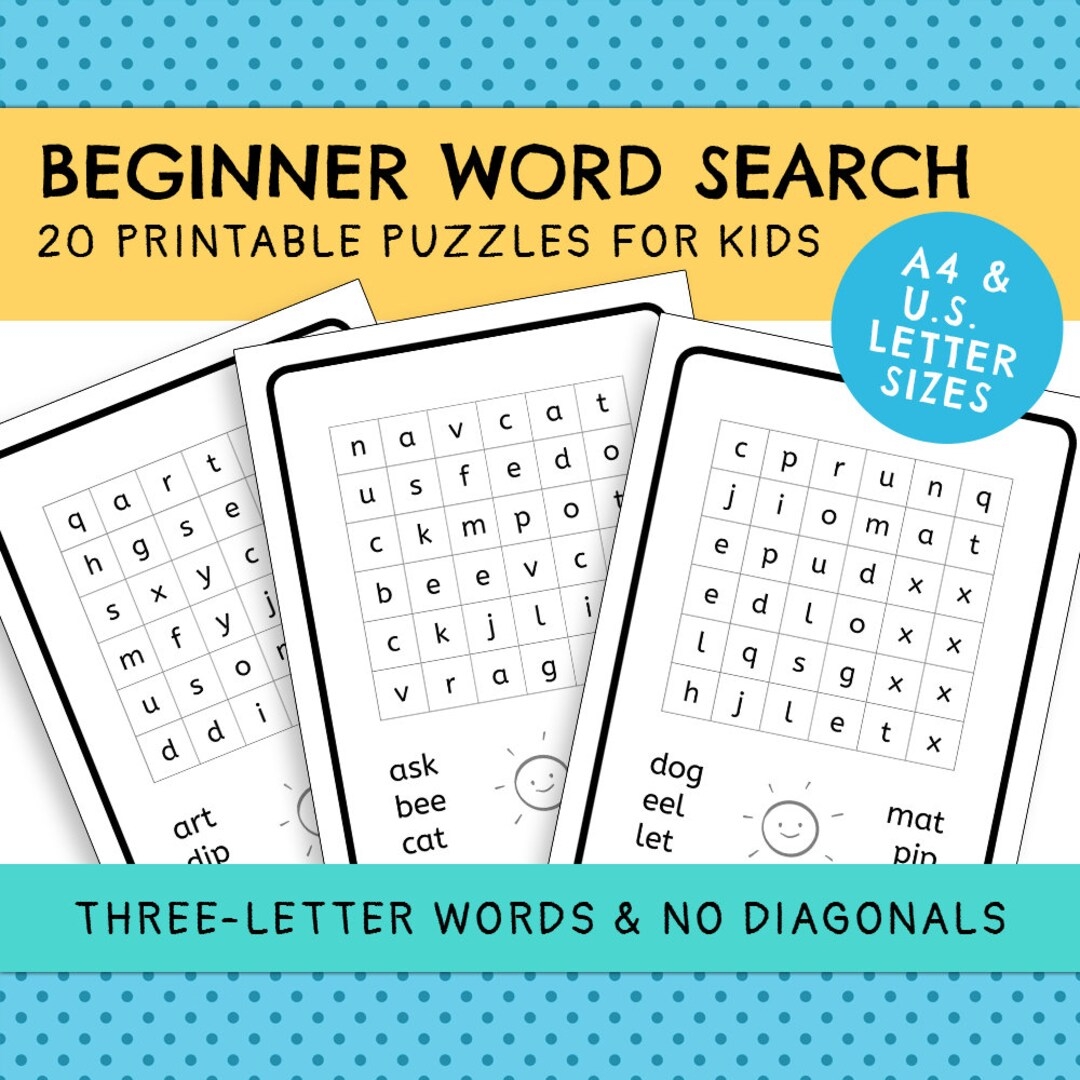 3 Letter Word Search Printable