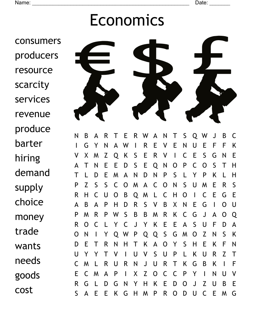 Economics Word Search Printable