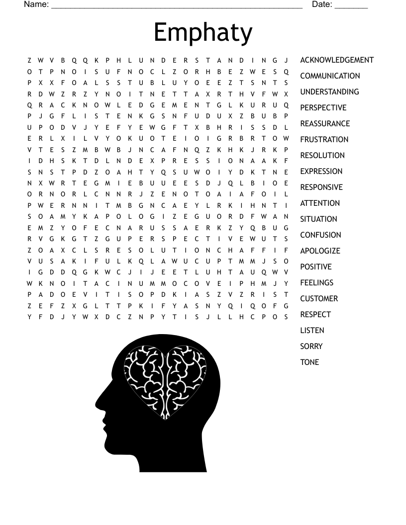 Emphaty Word Search WordMint
