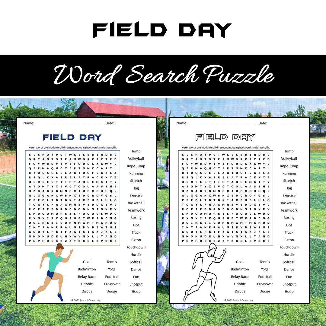 Field Day Word Search Printable