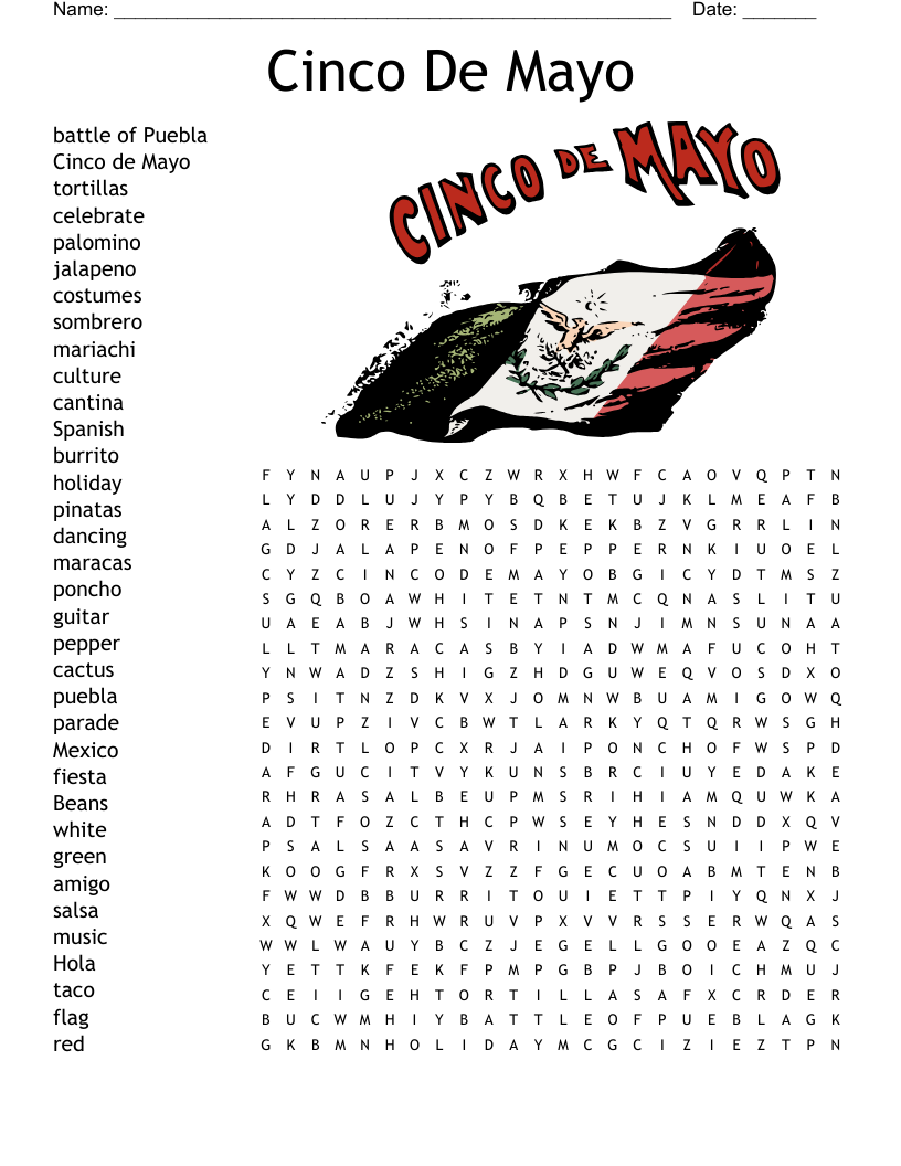 FIESTA WORD SEARCH WordMint