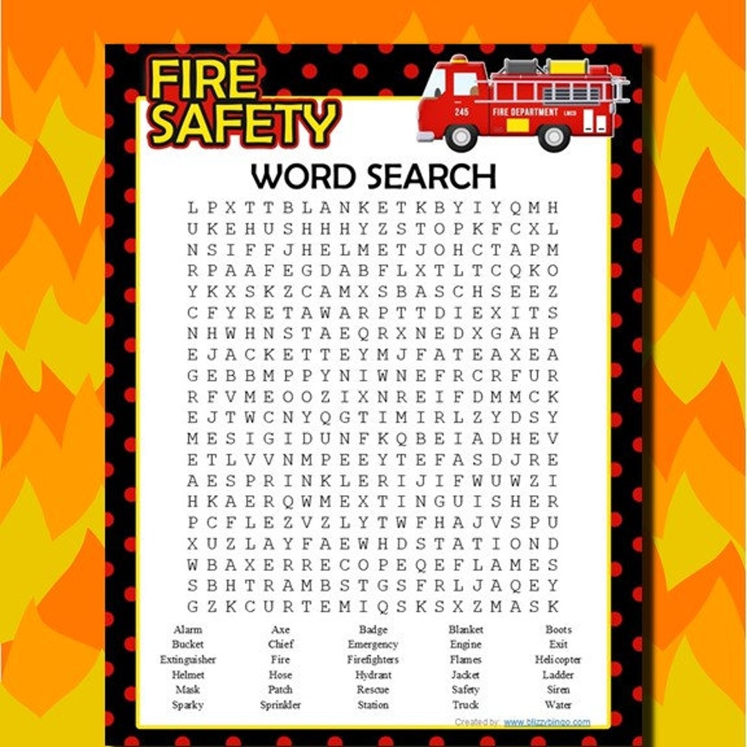 Printable Safety Word Search