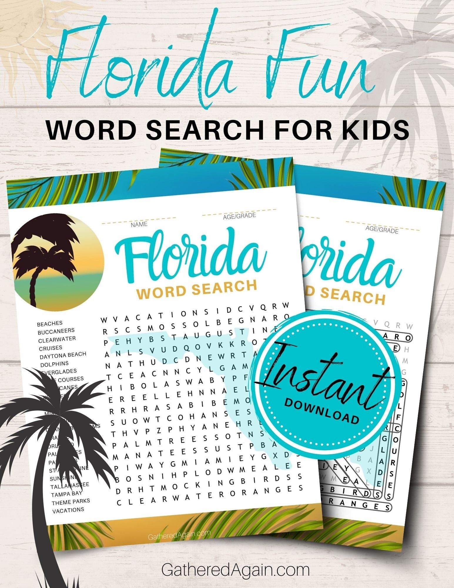 Florida Word Search Printable
