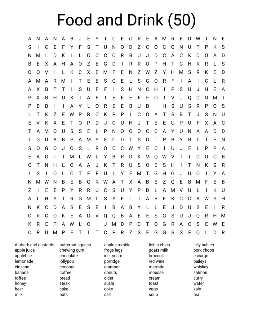 Printable Search A Word Puzzles