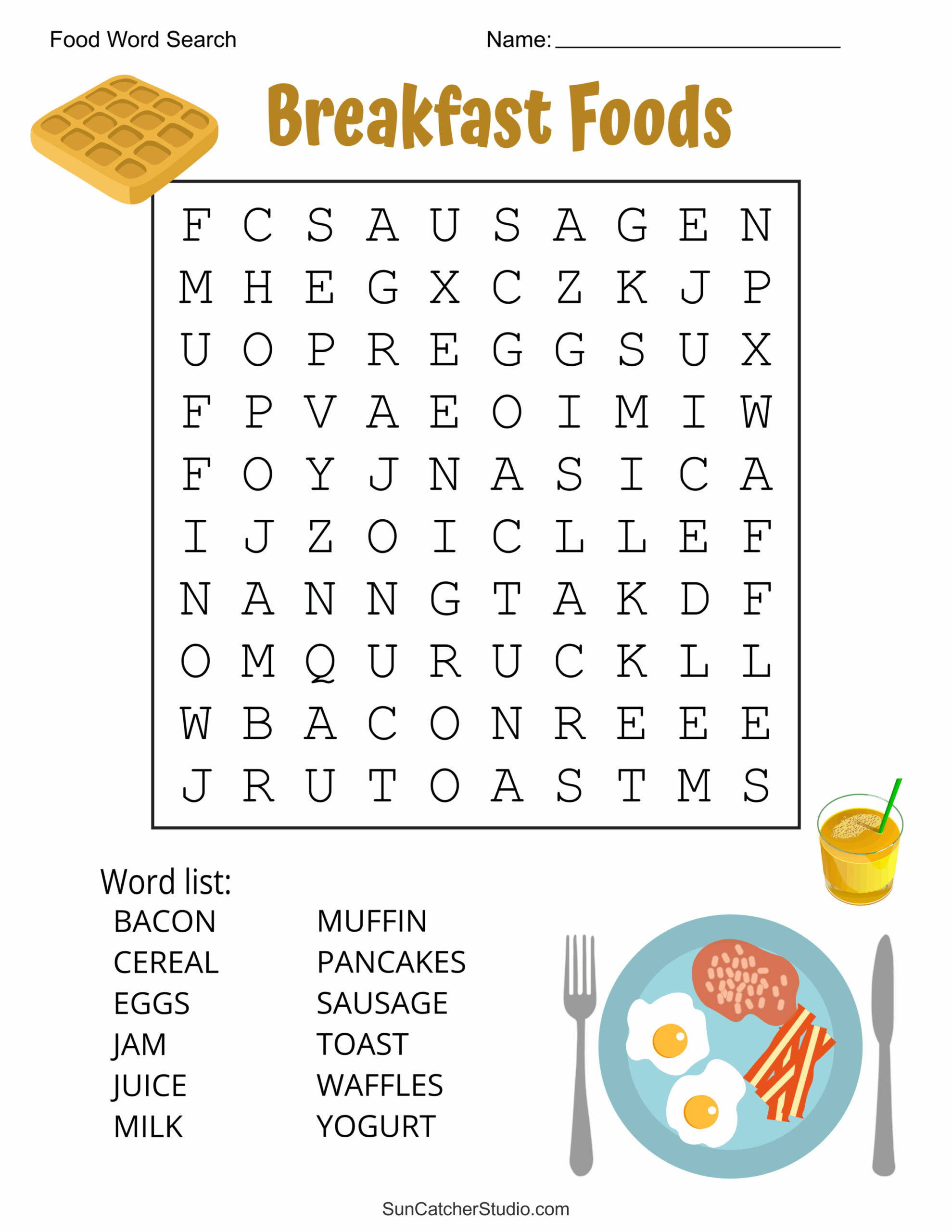 Printable Large Word Search