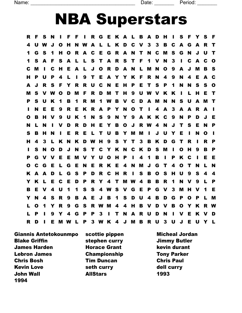 Free Free Printable Word Search Nba Players Download Free Free Printable Word Search Nba Players Png Images Free Worksheets On Clipart Library