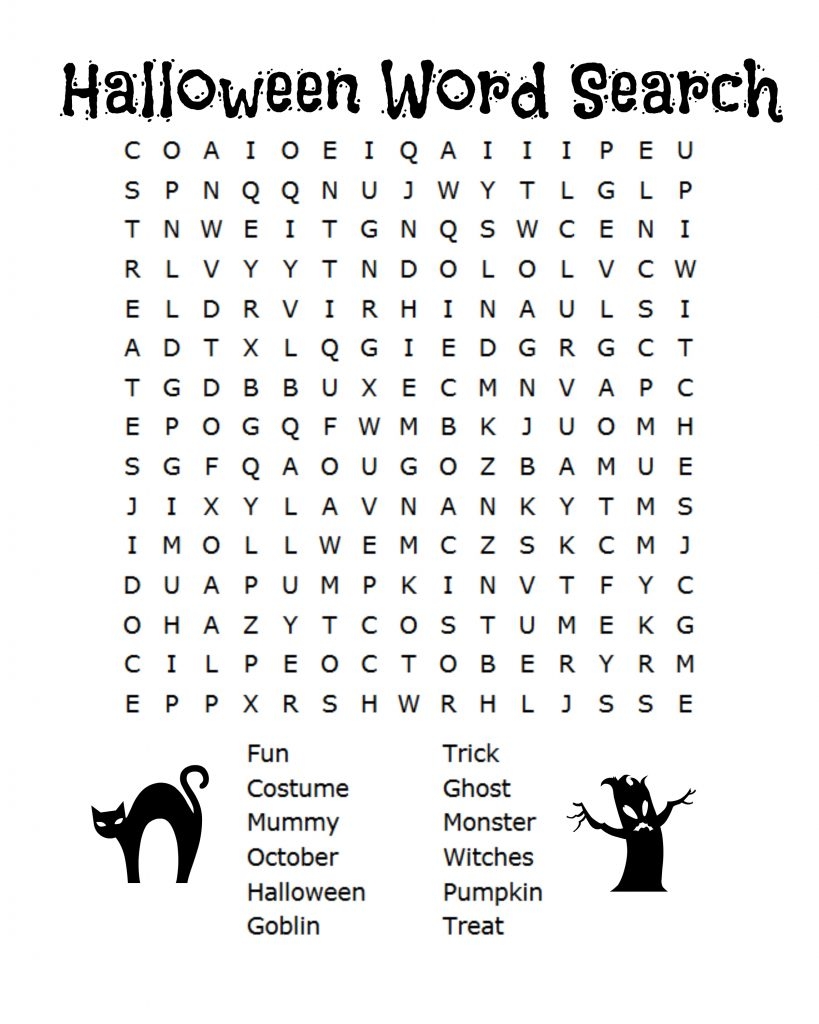 Pumpkin Word Search Free Printable