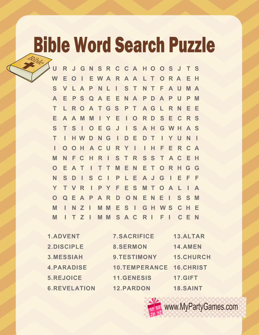 Christian Word Search Puzzles Printable