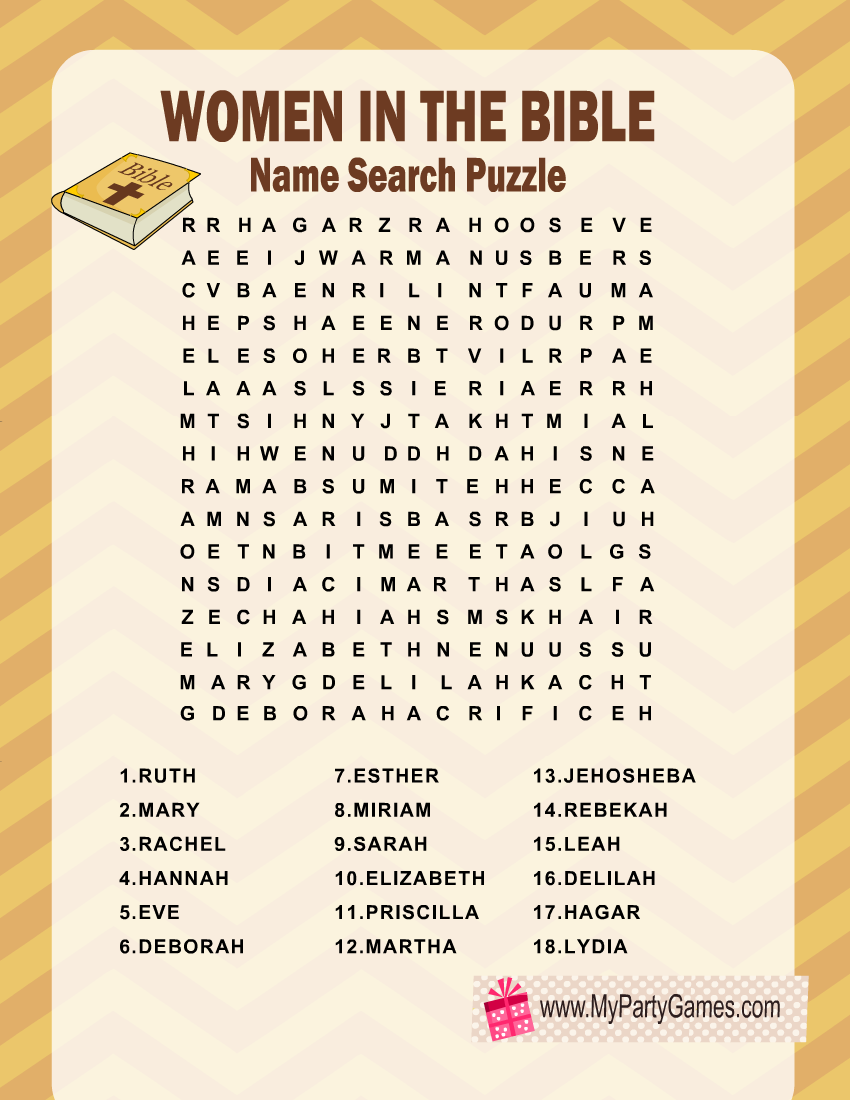 Word Search Bible Printable