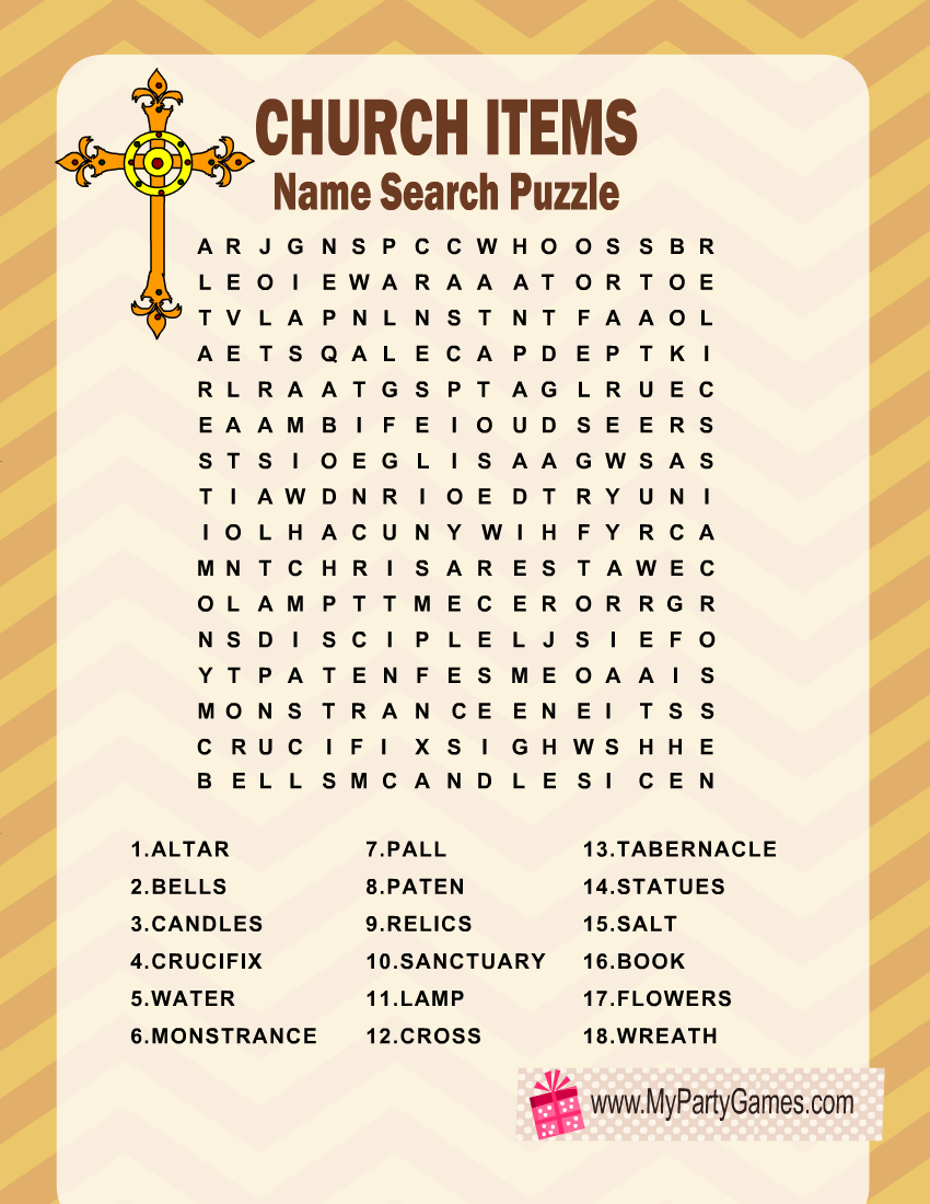 Large Print Bible Word Search Printable