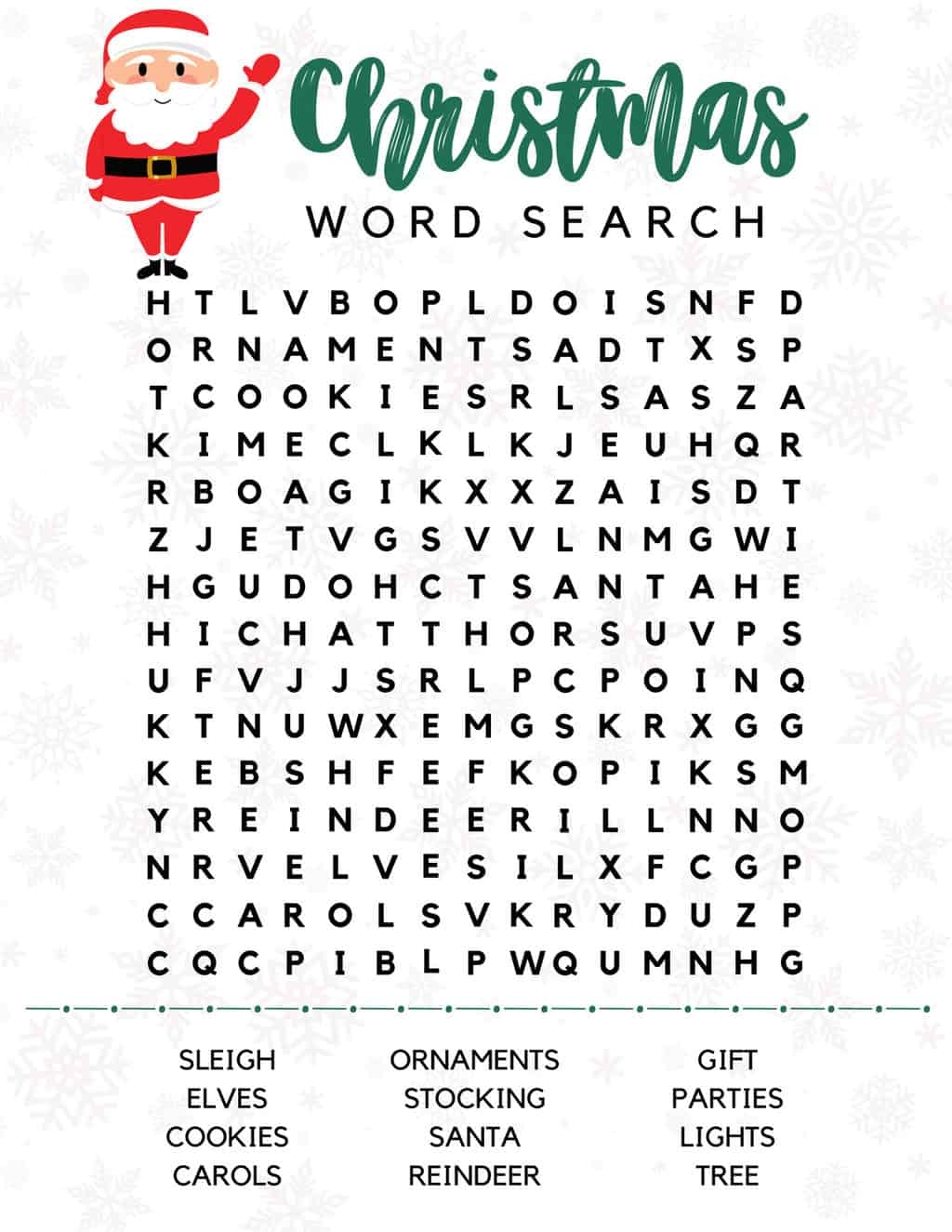 Free Printable Christmas Word Searches Pretty Providence